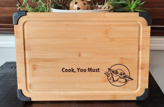 Cook, You Must Yoda Bamboo Cutting Board
