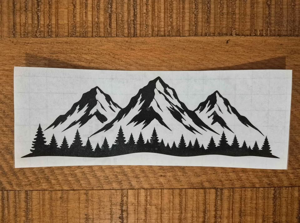 Three Sisters Mountain Vinyl Decal