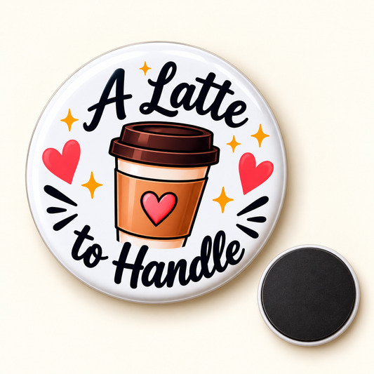 Coffee Lovers Buttons and Fridge Magnets