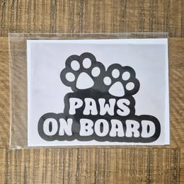 Paws on Board Vinyl Decal