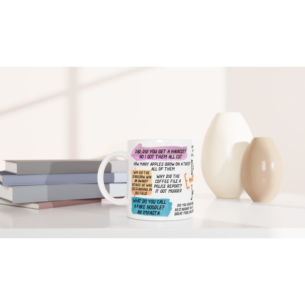 Dad's Emergency Jokes White 11oz Ceramic Mug