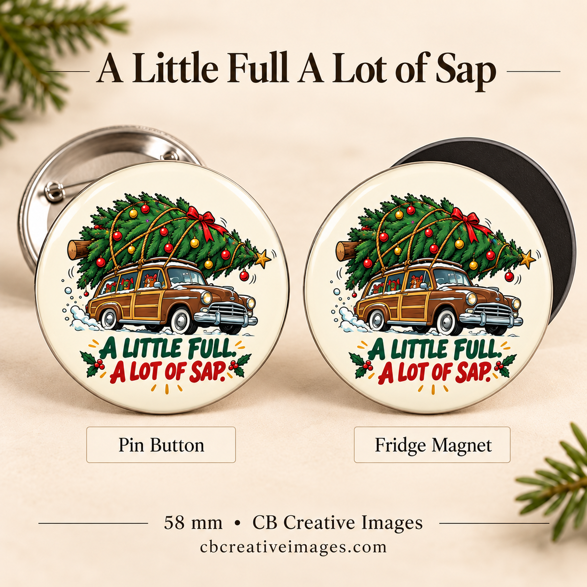 Christmas Chaos Buttons and Magnets