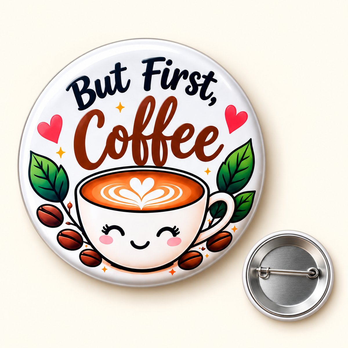 Coffee Lovers Buttons and Fridge Magnets