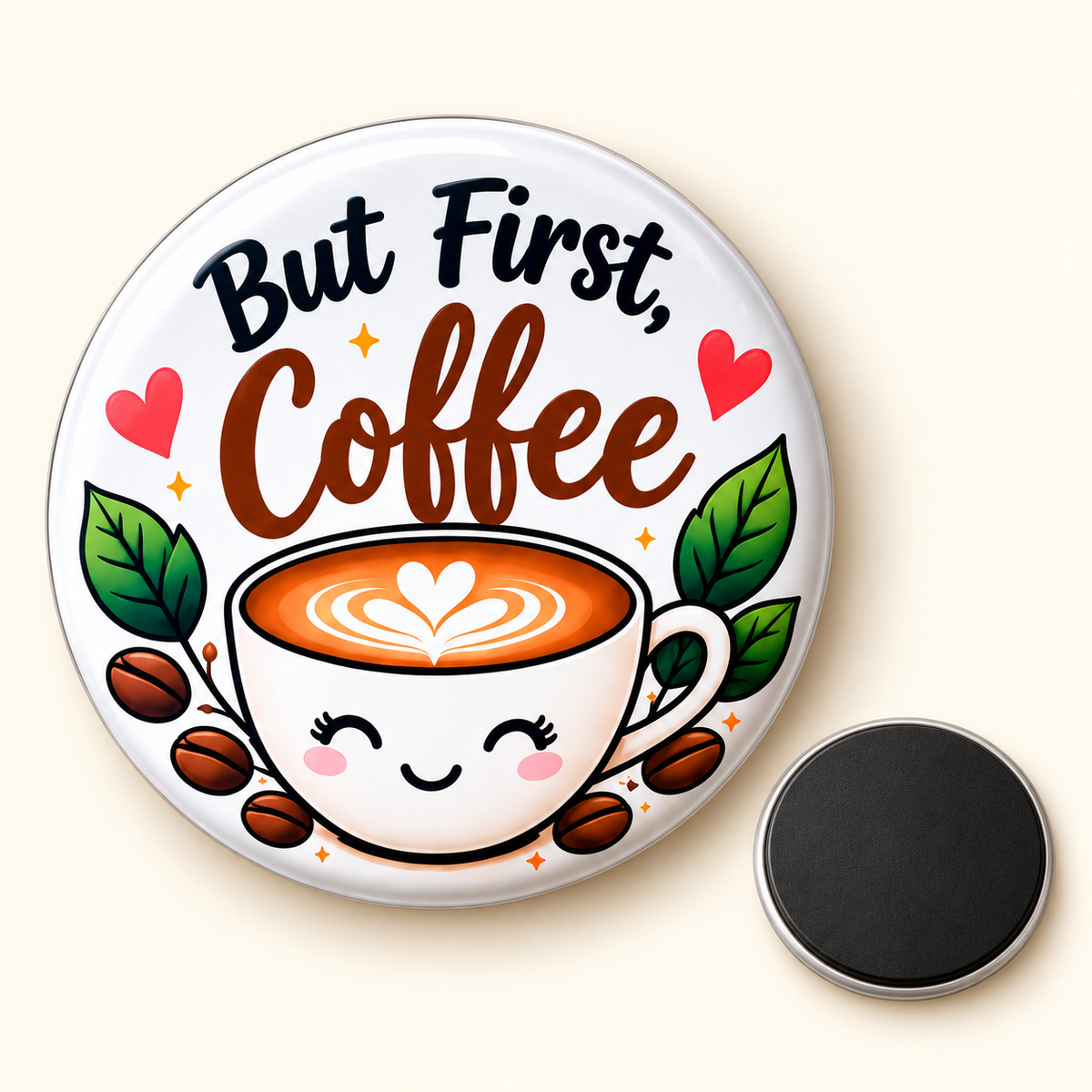 Coffee Lovers Buttons and Fridge Magnets