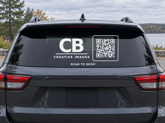 Custom Business Logo & QR Code Vehicle Decal