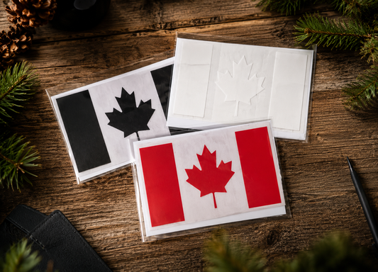 Canadian Flag Decals 5" x 3"