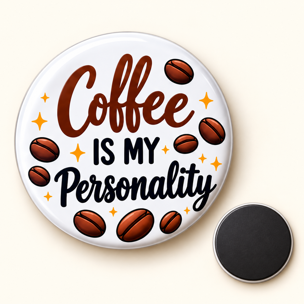 Coffee Lovers Buttons and Fridge Magnets