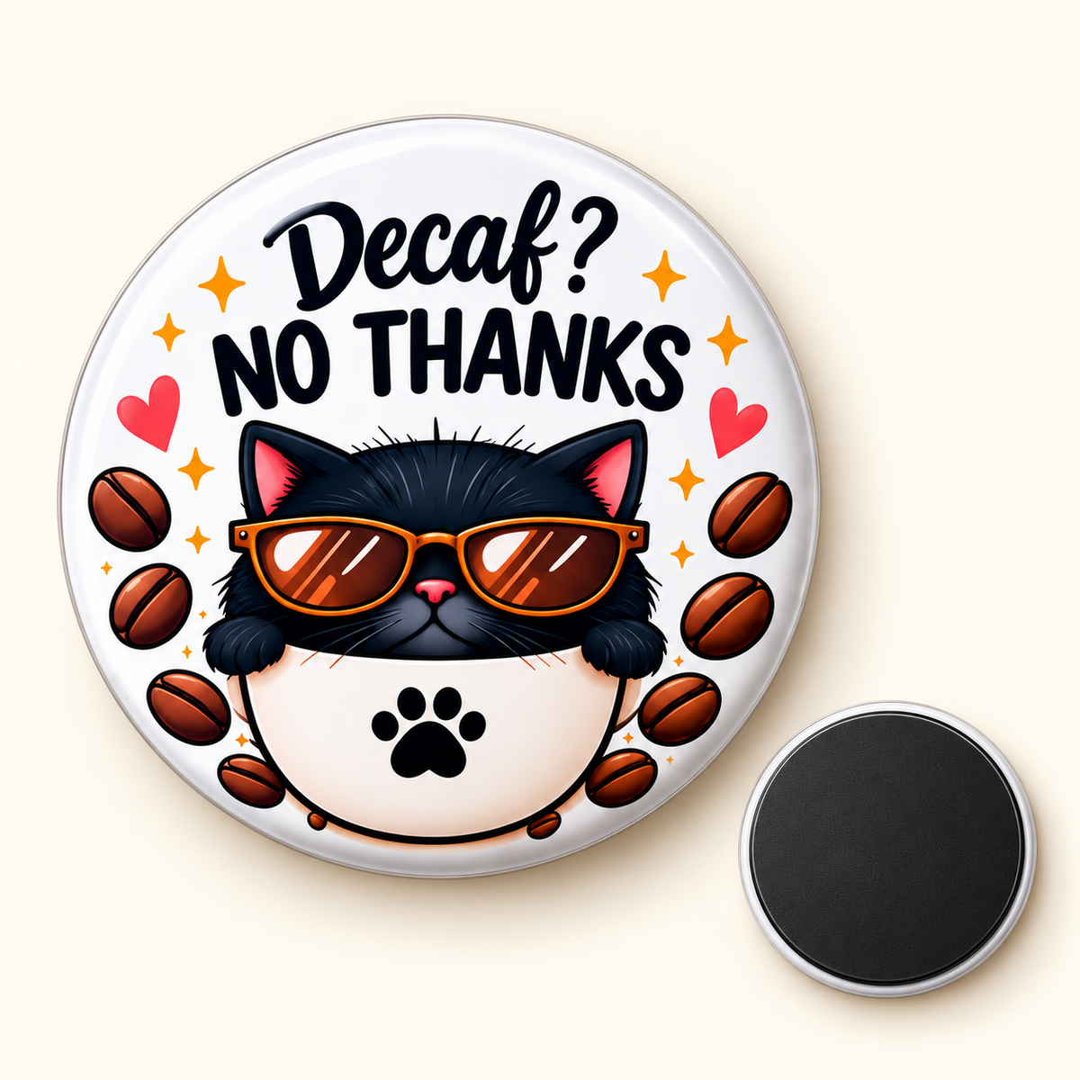 Coffee Lovers Buttons and Fridge Magnets
