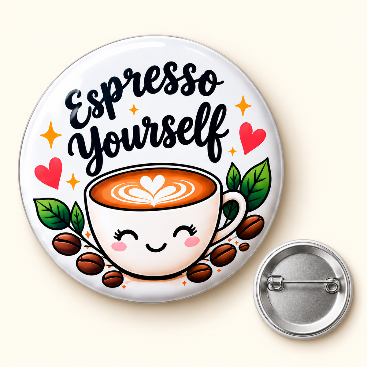 Coffee Lovers Buttons and Fridge Magnets