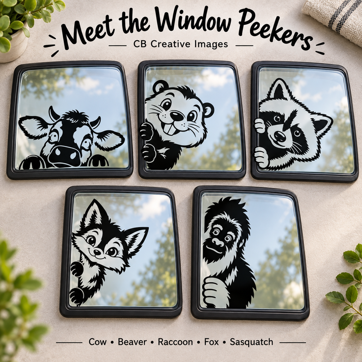 Window Peeker Vinyl Decals