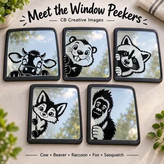 Window Peeker Vinyl Decals