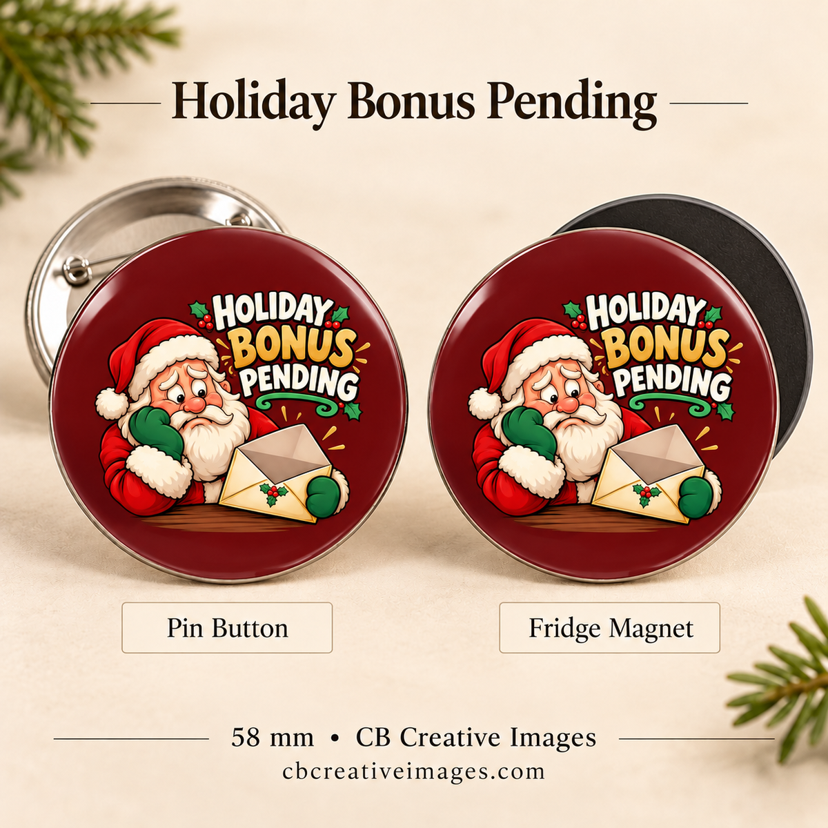 Christmas Chaos Buttons and Magnets