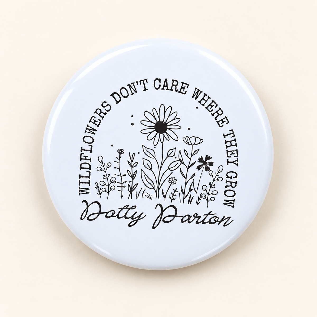 Dolly Parton Inspired Buttons & Magnets – 58 mm