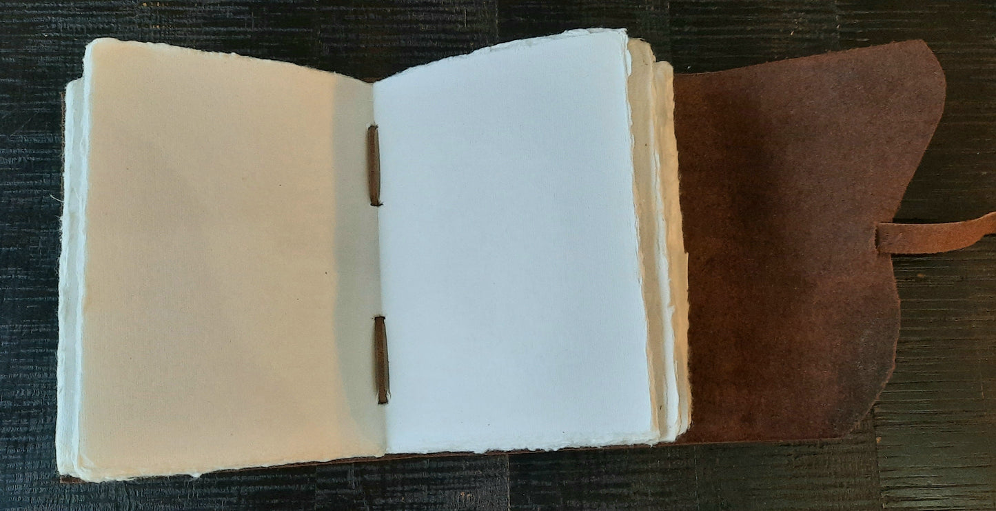 Vintage Soft Leather Bound Brown Journal